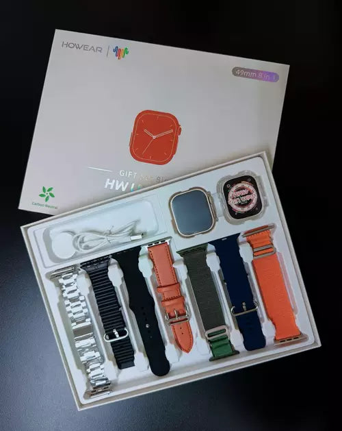 Smartwatch Hw Ultra 2 Com 7 Pulseiras + Case